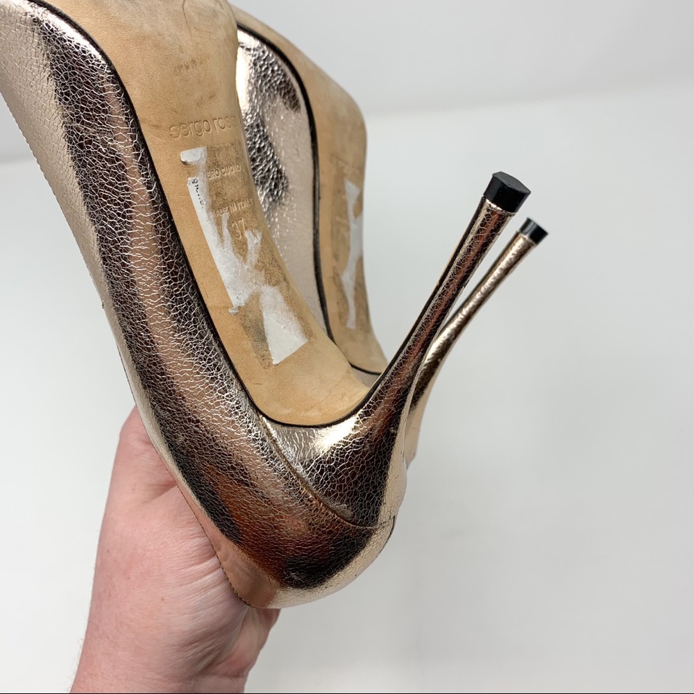 Sergio Rossi Godiva Pump Textured Rose Gold - Picture 10 of 10